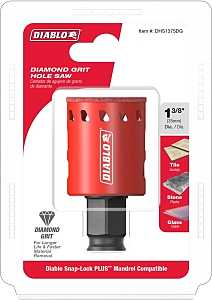 Diablo DHS1375DG Diamond Grit Hole Saw, 1-3/8 in Dia