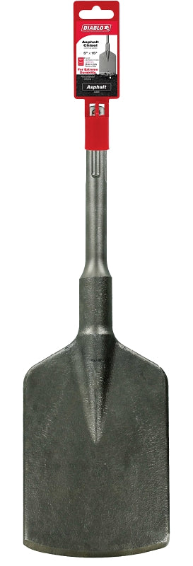 Diablo DMAMXCH1080 Asphalt Cutter, 5 in W Tip, Chisel Tip, SDS Max Shank, 15 in OAL