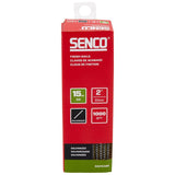 Senco DA21EABR Finish Nail Strip, 2 in L, 15 ga, Galvanized/Sencote, Brad Head