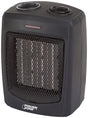 PowerZone PTC-700 Portable Electric Heater, 12.5 A, 120 V, 1500 W, 1500W Heating, 2 -Heat Setting, Black