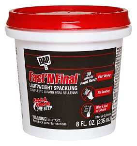 DAP 12140 Spackling Paste White, White, 1/2 pt Tub