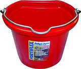 Fortex-Fortiflex FB-108 Series FB-108R Bucket, 8 qt Volume, Rubber/Polyethylene, Red