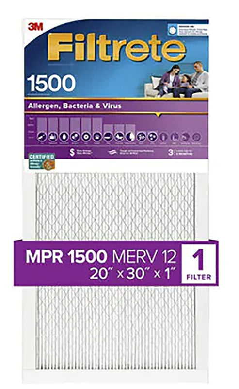 FILTER AIR 1500MPR 20X30X1IN, Pack of 4