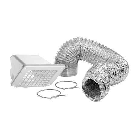 Lambro 144W-K Soffit Recessed Vent Kit, Plastic, White