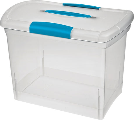 Sterilite ShowOffs 18768606 Storage Box, Clear, 15-1/4 in L, 9-3/4 in W, 11-1/2 in H, Pack of 6