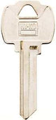 Hy-Ko 11010FR2 Key Blank, Brass, Nickel, For: Fort Cabinet, House Locks and Padlocks, Pack of 10