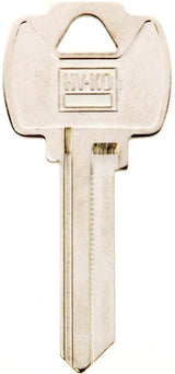 Hy-Ko 11010FR2 Key Blank, Brass, Nickel, For: Fort Cabinet, House Locks and Padlocks, Pack of 10