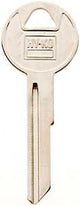 Hy-Ko 11010Y149 Key Blank, Brass, Nickel, For: Chrysler, Dodge, Eagle, Jeep, Plymouth Vehicles, Y149 Key Number, Pack of 10