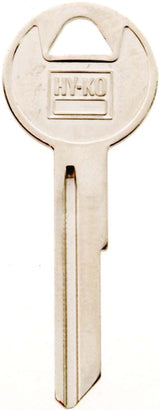 Hy-Ko 11010Y149 Key Blank, Brass, Nickel, For: Chrysler, Dodge, Eagle, Jeep, Plymouth Vehicles, Y149 Key Number, Pack of 10