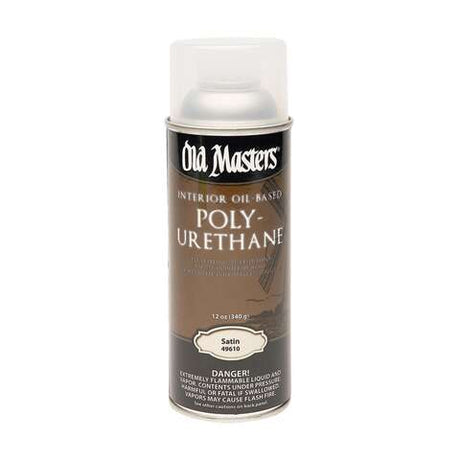 Old Masters Satin Clear Oil-Based Polyurethane Spray 12 oz, Pack of 6