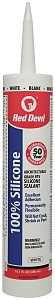 Red Devil 0117CA Silicone Sealant, White, 9 oz Cartridge