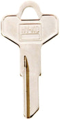 Hy-Ko 11010DE2 Key Blank, Brass, Nickel, For: Dexter Cabinet, House Locks and Padlocks, DE2 Key Number, Pack of 10