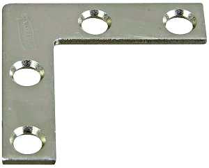 National Hardware 115BC Series N266-460 Corner Brace, 1-1/2 in L, 3/8 in W, 1-1/2 in H, Steel, Zinc, 0.07 Thick Material, Pack of 40