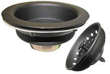 Keeney K5414-BLK Strainer Set, Stainless Steel, For: 3-1/2 in Dia Opening Sink