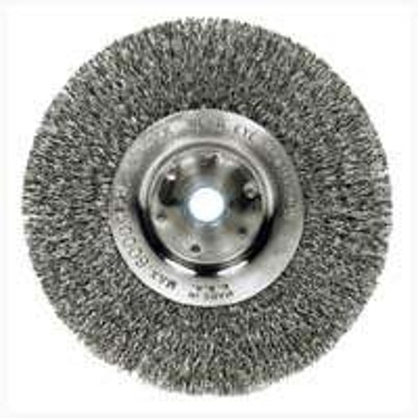 Weiler 36407 Wire Wheel Brush, 6 in Dia, 5/8 to 1/2 in Arbor/Shank, Steel Bristle