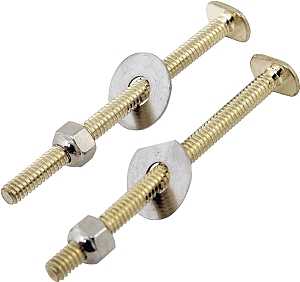 ProSource PMB-229 Bolt Set, Steel, Brass, For: Use to Attach Toilet to Flange