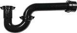 Plumb Pak PP940B P-Trap, 1-1/2 x 1-1/2, 1-1/2 x 1-1/4 in, Slip, Plastic, Black