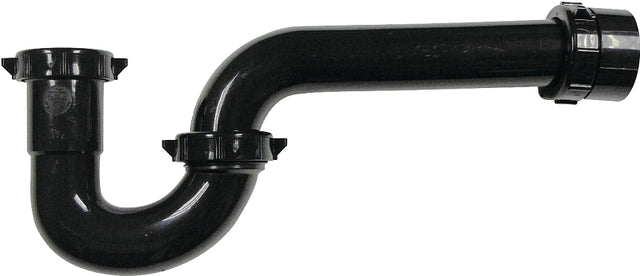 Plumb Pak PP940B P-Trap, 1-1/2 x 1-1/2, 1-1/2 x 1-1/4 in, Slip, Plastic, Black