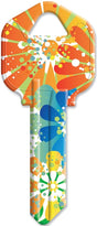 Hy-Ko 16010KW1-14 Key Blank, Orange Splash, For: Kwikset KW1, Titan KW10 Keyways, KW1-14 Key Number, Pack of 10