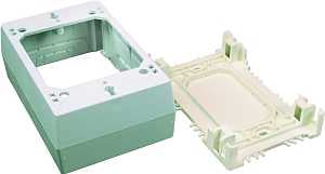 Wiremold CordMate II C53 Datacom Box, 1 -Gang, Plastic, White, Wall Mounting