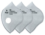 RZ 82798 Filter, Carbon, White, For: M1 Neoprene, Mossy Oak, M2 Mesh Mask, 3/PK