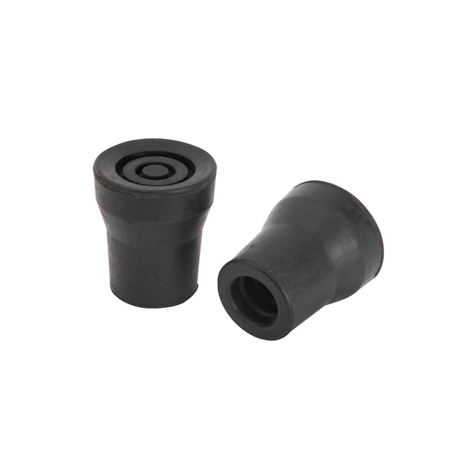 ProSource FE-S619-BL Crutch Tip, Round, Rubber, Black, 7/8 in Dia, 2-3/64 in H