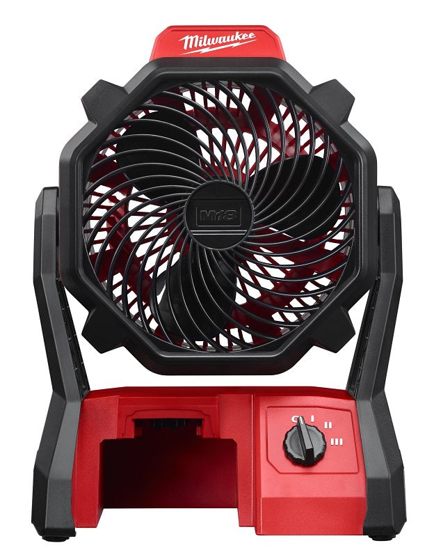 Milwaukee 0886-20 Portable Jobsite Fan, Tool Only, 18 V, 284 cfm Air, 3-Speed