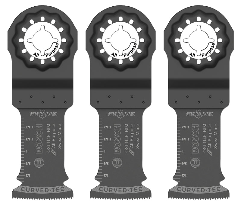 Bosch Starlock OSL114F-3 Oscillating Blade, 1-1/4 in, Bi-Metal