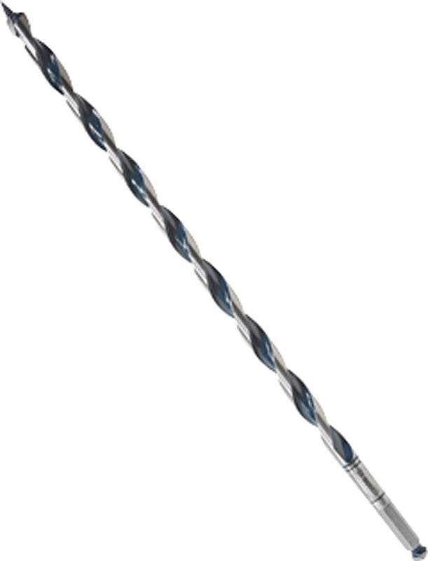 Bosch NKLT10 Auger Drill Bit, 5/8 in Dia, 17-1/2 in OAL, Open-Faced Flute, 7/16 in Dia Shank, Hex Shank