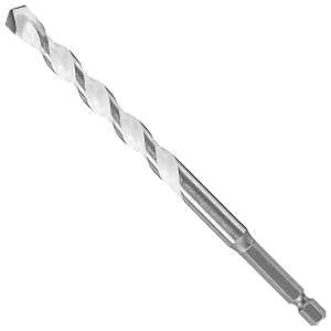 Bosch MP12 Jobber Drill Bit, 3/8 in Dia, 6 in OAL, Twist Flute, 1/4 in Dia Shank, Hex Shank