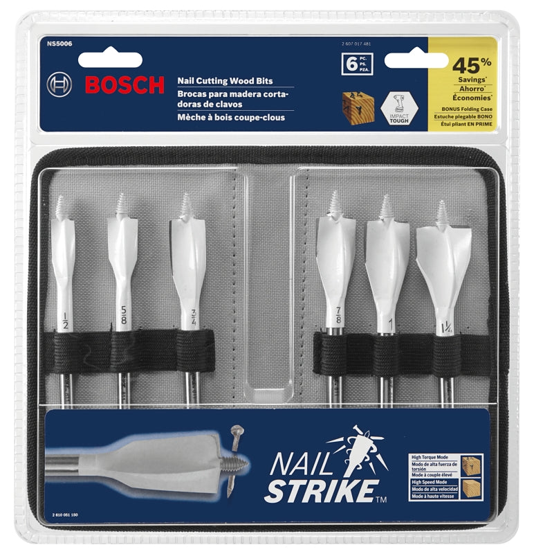 SET WOOD-BRNG BIT NAIL STR 6PC, Pack of 5