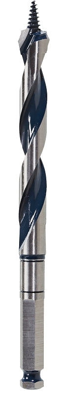 Bosch Daredevil NKST10 Auger Drill Bit, 5/8 in Dia, 7-1/2 in OAL, Open-Faced, Wide Flute, 7/16 in Dia Shank