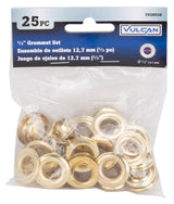 Vulcan JL-VT15989 Grommet, 25-Piece, Brass Grommet, Brass Grommet, Brass Grommet