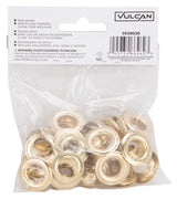 Vulcan JL-VT15989 Grommet, 25-Piece, Brass Grommet, Brass Grommet, Brass Grommet