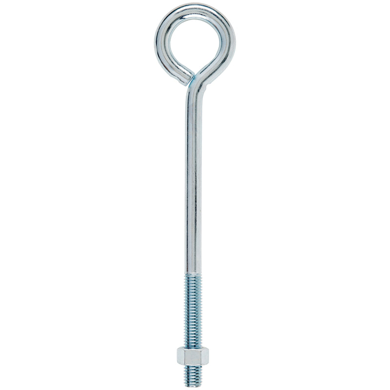 Hampton 1/2 in. X 10 in. L Zinc-Plated Steel Eyebolt Nut Included, Pack of 5