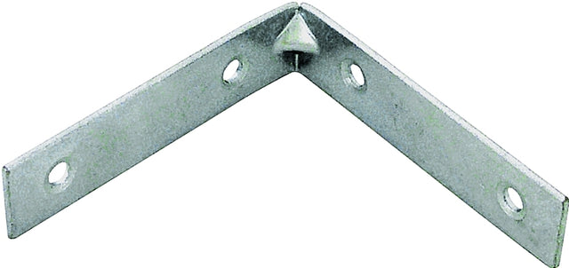 ProSource CB-Z08-013L Corner Brace, 8 in L, 8 in W, 1-1/8 in H, Steel, Zinc-Plated, 5 mm Thick Material, Pack of 5