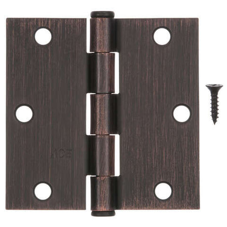 Hampton 3-1/2 in. L Oil Rubbed Bronze Residential Door Hinge 12 pk