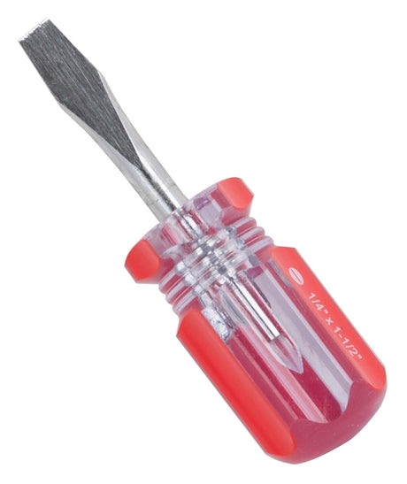 Vulcan TB-SD03 Screwdriver, 1/4 in Drive, Slotted Drive, 3-1/4 in OAL, 1-1/2 in L Shank, Plastic Handle