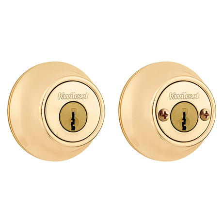 Kwikset 660 Series 6653RCALRCSK3BX Deadbolt, Keyed Alike Key, Steel, Polished Brass, 2-3/8 x 2-3/4 in Backset, K3 Keyway