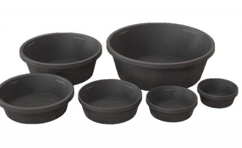 Red Barn 5600103 Feed Pan, 3 gal, Rubber, Black