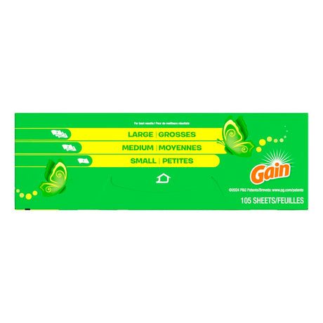 Gain 97835 Softener Sheet, Original, Fabric