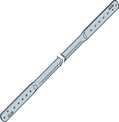 Simpson Strong-Tie TB TB27 Tension Bridging, 27 in L, 1 in W, 2 x 8, 2 x 16 in Post/Joist, Steel, Galvanized, Pack of 50