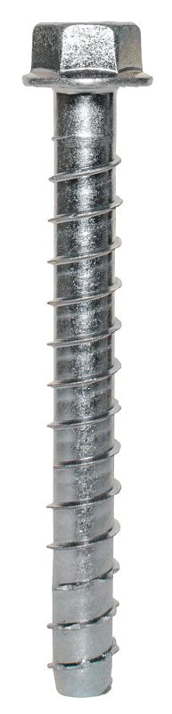 Simpson Strong-Tie Titen HD THDB62600HF1 Screw, 5/8 in Thread, 6 in L, Washer Head, Hex Drive, Carbon Steel, Zinc, Pack of 10