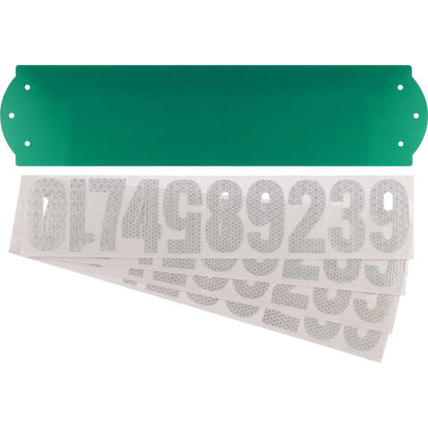 HILLMAN Gloss Green Die-Cast Zinc 911 Address Kit