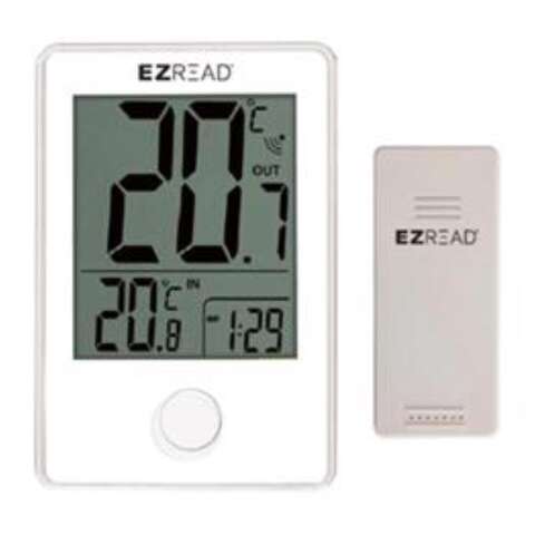 Headwind EZRead Clock/Thermometer Polyresin White, Pack of 6