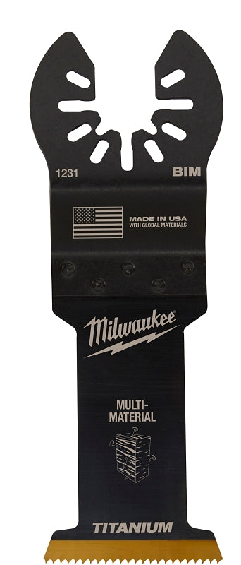 Milwaukee 49-25-1231 Blade, 1-3/8 in, 1-5/8 in D Cutting, HCS/Titanium, 1/PK