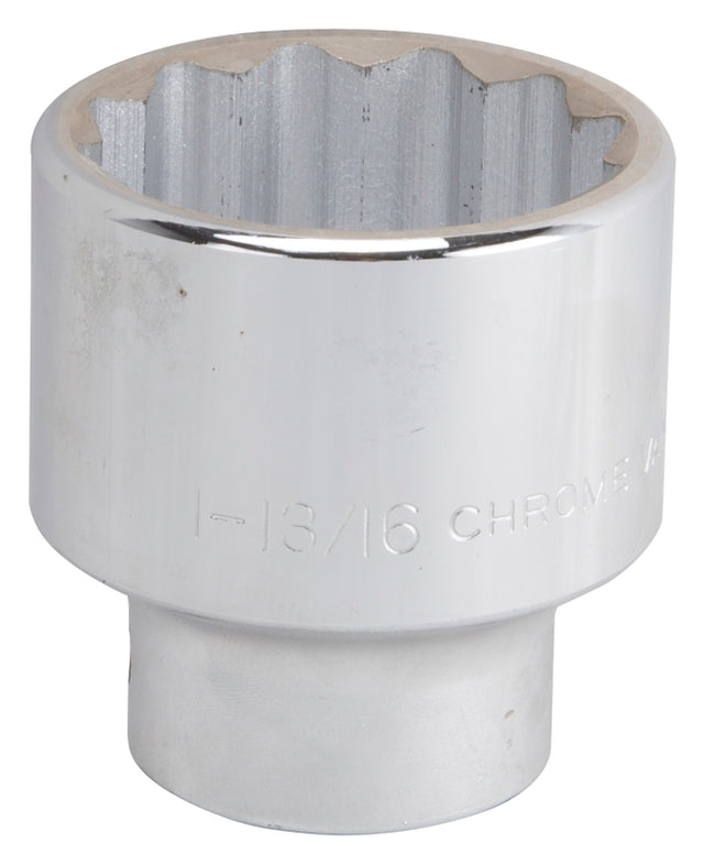 Vulcan MT-SS6058 Drive Socket, 1-13/16 in Socket, 3/4 in Drive, 12-Point, Chrome Vanadium Steel, Chrome