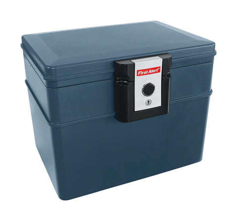 First Alert 0.62 cu ft Key Lock Gray File Chest