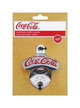 TableCraft Coca-Cola Galvanized Silver Cast Metal Manual Wall Mount Bottle Opener