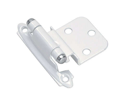 Amerock 2-15/79 in. W X 2-3/4 in. L White Steel Self-Closing Hinge 2 pk